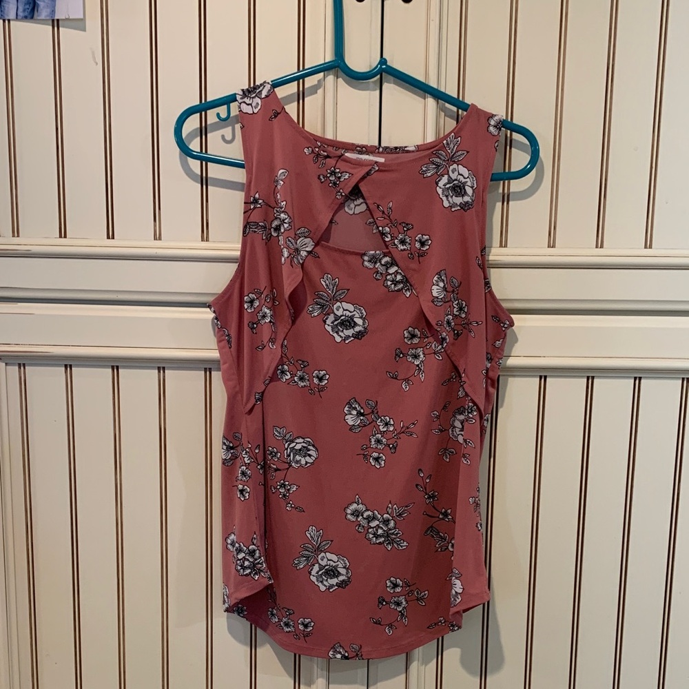 Maurices Rose Floral Sleeveless Top